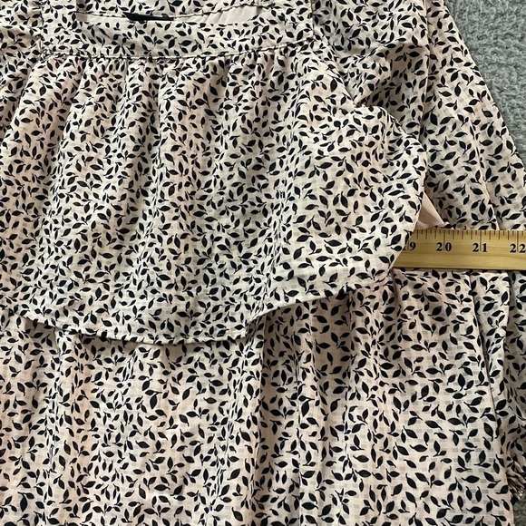 Who What Wear Women's Dress XS Ruffle Mini Half Sleeve Tiered Pink Black New - Picture 14 of 15